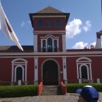 entrance to a red building