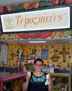 Brittney enjoying a treat at Tepoznieves