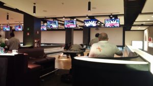 View of bowling lanes