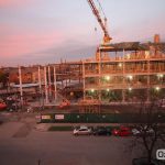 The Hagfors Center construction site at dawn on Monday, November 7.