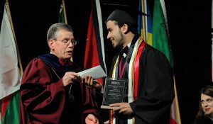 international student receives award