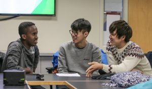 international students gathering at orientation