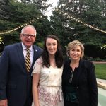 Picture of Molly Tengwall with the Governor and First Lady Waltz