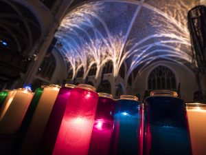 Advent Vespers Candles burning