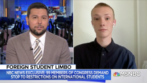 Student Jonas on MSNBC