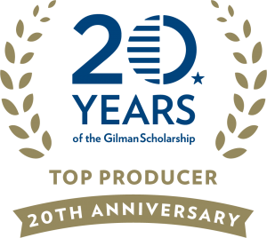 Gilman Scholar 20-Year Top Producer Badge