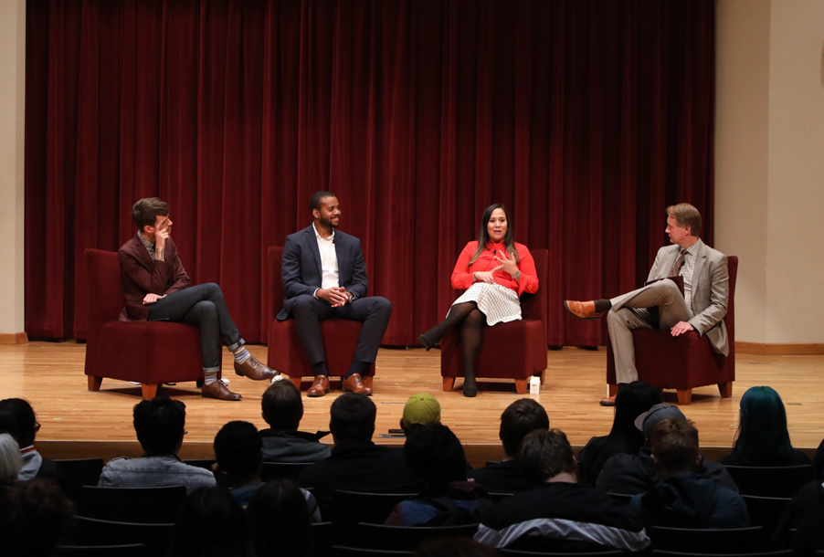 3 of the First Decade award winners panel discussion to current students