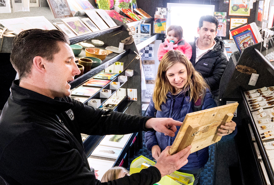 Matt Swenson ’91 displays artisan creations on the Minnesota Art Truck.