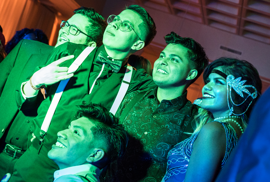 Students dressed up for the for the roaring 20's