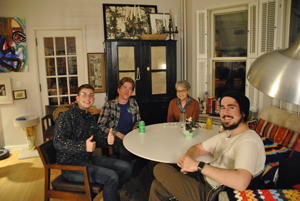 Augsburg students dining with Hallock resident