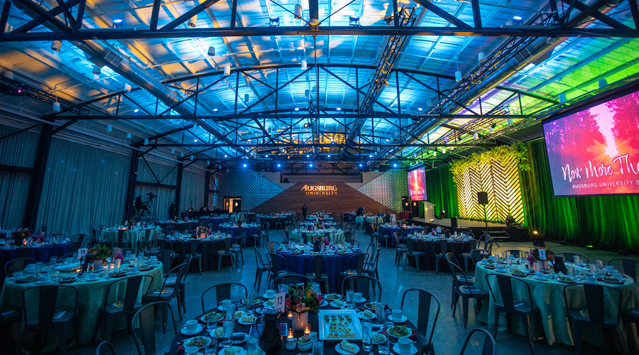 Event venue decorated for the StepUP Gala.