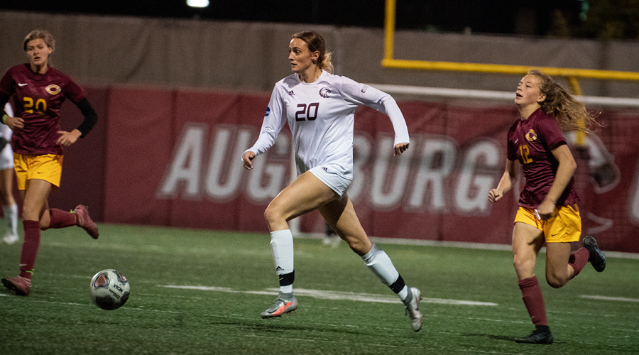 Augsburg women's soccer plays against Concordia College-Moorhead, October 2021