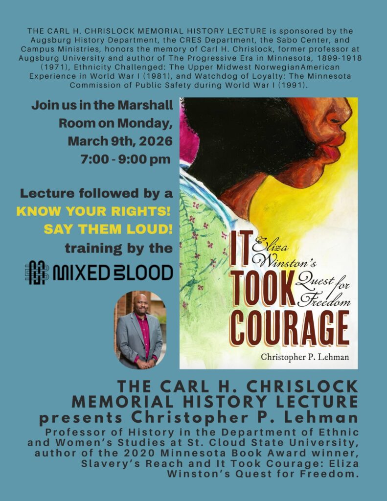 A poster containing the image of the book cover, author and details for the event