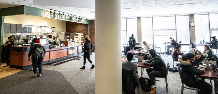 Coffee and Bagels in Christensen Center