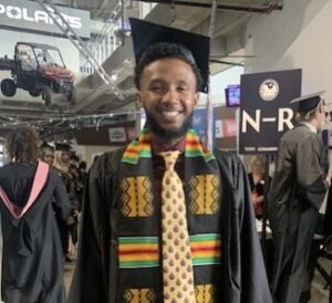 Picture of Trenton Williams '23 at Commencement