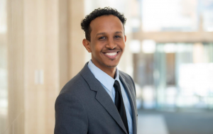 Abdulkadir Sharif '20 poses for a headshot in
