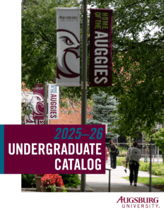 Undergraduate catalog cover showing students walking in the quad